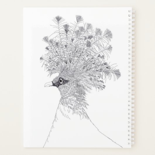 Month and Weekly Planner Crowned Pigeon  (Dos)