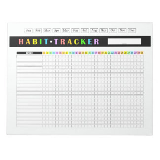 Monthly Habit Tracker Rainbow Notitieblok