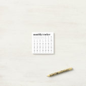 Monthly Habit Tracker Sticky Notes Pad (Op bureau)