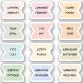 Monthly Index Tabs Bullet Journal Dividers Sticker (Voorkant)