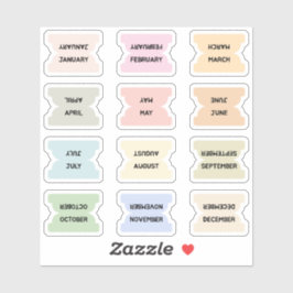 Monthly Index Tabs Bullet Journal Dividers  Sticker