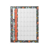 Monthly Planner Spring Colorful Flowers Notitieblok (Gedraaid)