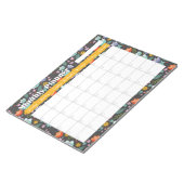 Monthly Planner Spring Colorful Flowers  Notitieblok (Schuin)