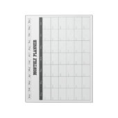 Monthly Planner White Simple Calendar Notitieblok (Gedraaid)