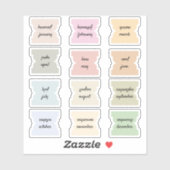 Monthly Script Index Tabs Journal Divider Marks  Sticker (Vel)