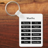 Months of the year sleutelhanger (Voorkant)