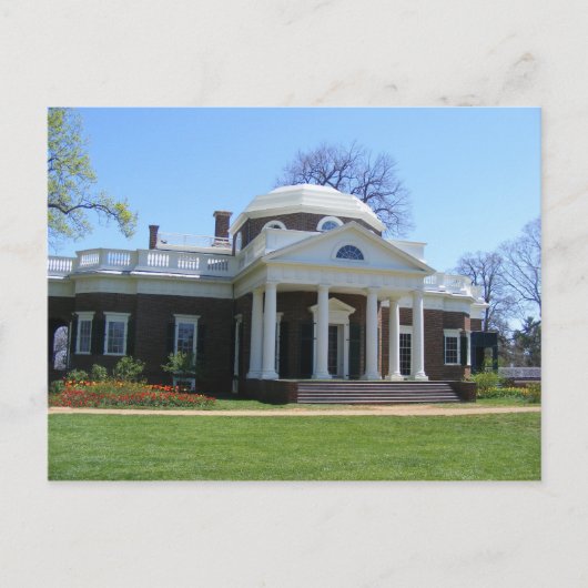 monticello briefkaart (Voorkant)