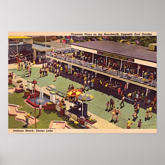 Monticello Indiana Lake Shafer 1950 Poster (Voorkant)