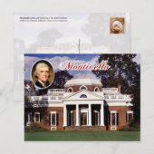 Monticello, Jefferson's Home, Virginia Briefkaart (Voorkant / Achterkant)