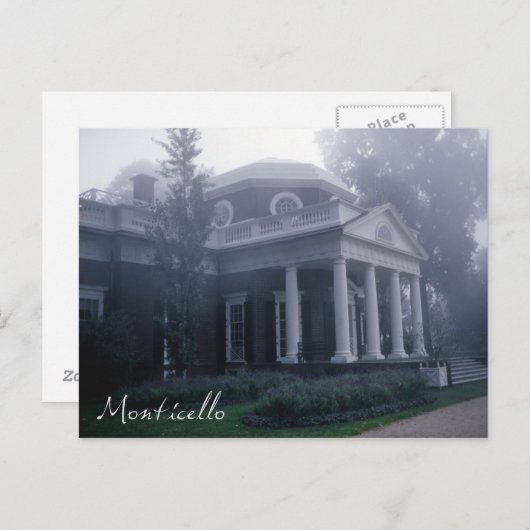 Monticello Thomas Jefferson's thuis Briefkaart (Voorkant / Achterkant)