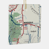 Monticello Utah Map Keramisch Ornament (Rechts)