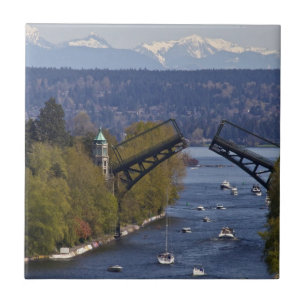 MontLake Bridge en Cascade Mountains Tegeltje