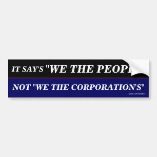 Montley, wij het volk, niet wij de korporen bumpersticker