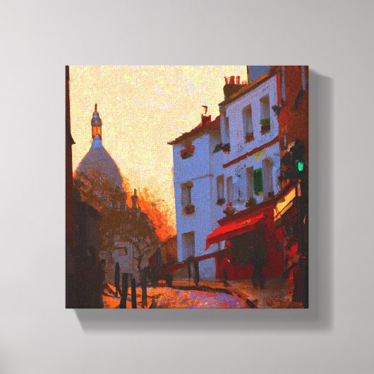 Montmartre Early Morning Light Canvas Afdruk (Voorkant)