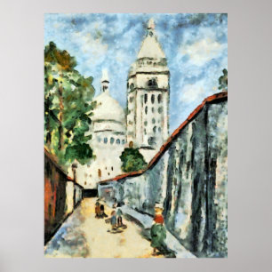 Montmartre en het Heilig Hart in het licht Poster
