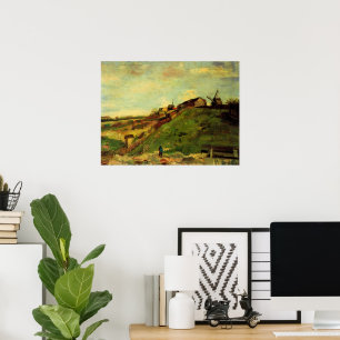 Montmartre: Groeve, de Molens door Vincent van Gog Poster