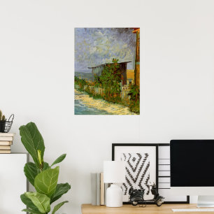 Montmartre-pad en zonnebloemen door Vincent van Go Poster