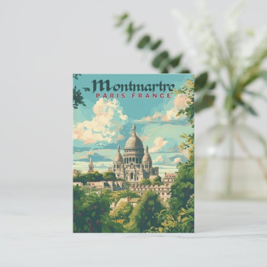 Montmartre - Parijs, Frankrijk Briefkaart (Staand voorkant)