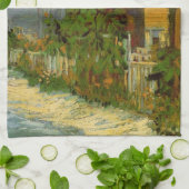 Montmartre Path en zonnebloemen door Vincent van G Theedoek (Gevouwen)