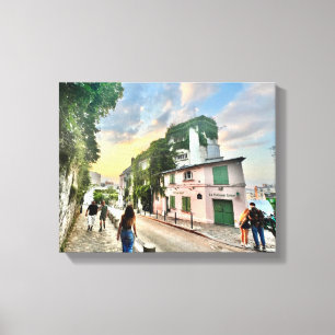 Montmartre Sunset Canvas Afdrukken