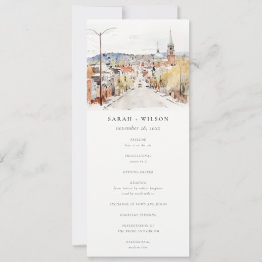 Montpelier City Scape Vermont Programme de mariage (Devant)