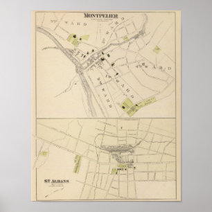 Montpelier en St. Albans Poster