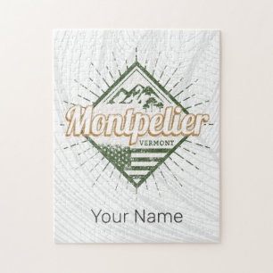Montpelier Vermont City Verenigde Staten Verenigd Legpuzzel