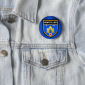 Montpellier Flag Ronde Button 5,7 Cm (In situ)