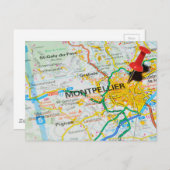 Montpellier, Frankrijk Briefkaart (Voorkant / Achterkant)