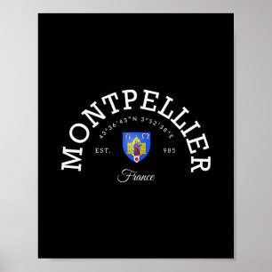Montpellier Frankrijk Vakantie Frankrijk Souvenir Poster