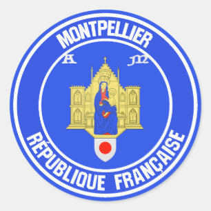 Montpellier Round Emblem Ronde Sticker