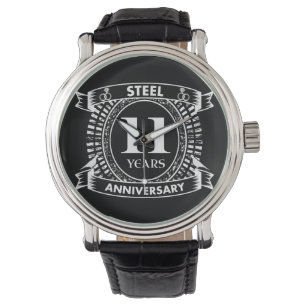 Montre 11E anniversaire du mariage acier
