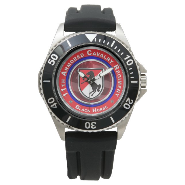 Montre 11e Régiment de cavalerie blindée "Cheval noir" (devant)
