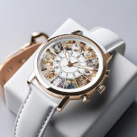 Montre 12 Photo Collage personnalisé<br><div class="desc">Affichez vos photos préférées sur cette belle montre personnalisée. Ajoutez le texte personnalisé d'un modèle ou d'un cadeau pour votre conjoint,  vos grands-parents,  votre grand-père,  etc.</div>
