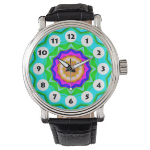 Montre 12 Spots - Mandala coloré 035