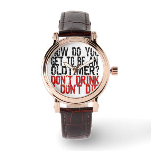 Montre 12-Step Recovery Vieux Timer Vieux Joke