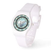 Montre 19e anniversaire du Mariage Acquamarine (Angle)