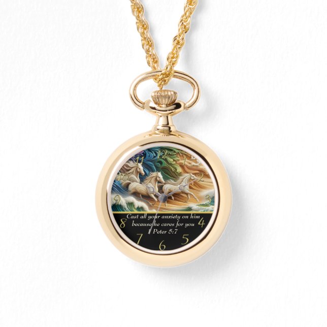 Montre 1 Pierre 5:7 cascades dans la vallée (Recto)