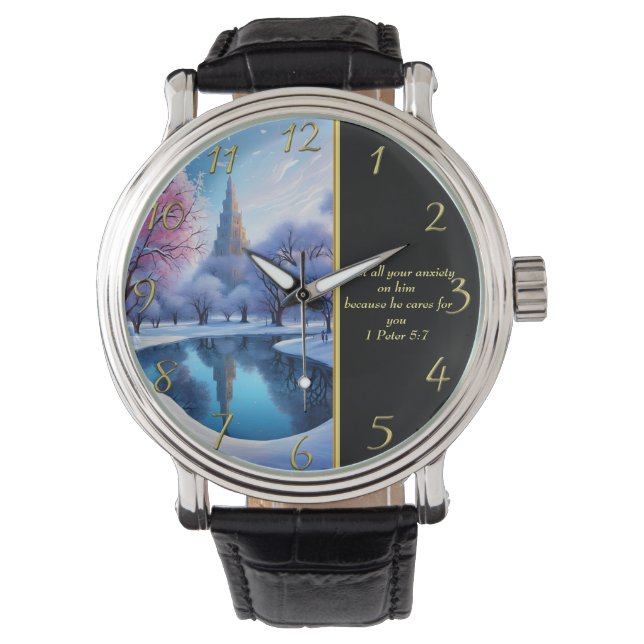 Montre 1 Pierre 5:7  Église Blanche  (devant)