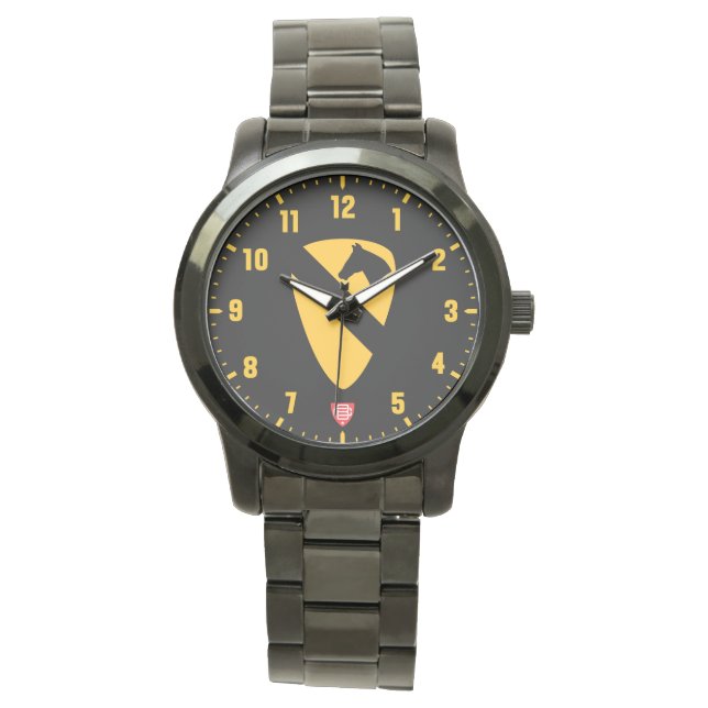 Montre 1re division de cavalerie Acier noir (devant)