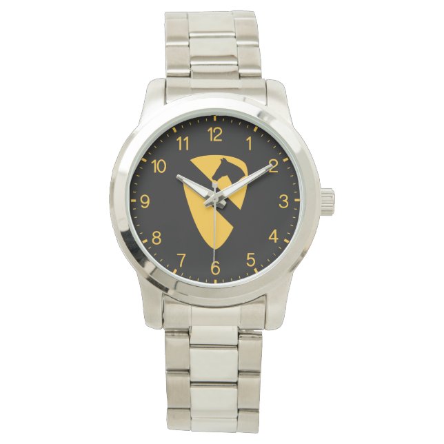 Montre 1re division de cavalerie "Première équipe" Acier  (devant)