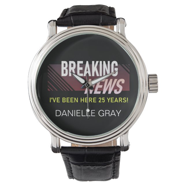 Montre 25 ans Anniversaire du travail Appréciation de l'e (devant)