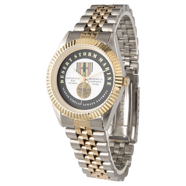 Montre 2 ÉTOILES DE CAMPAGNE Tempête du désert Marine SEM (Incliné)