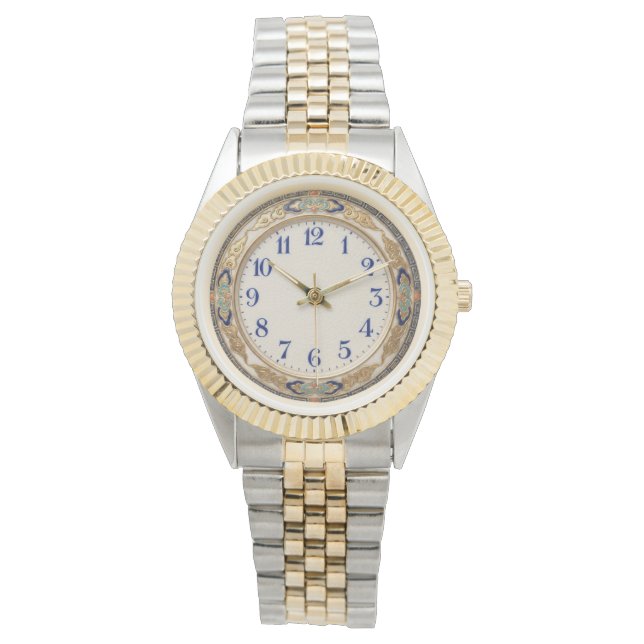 Montre 2 tons de style poterie Satsuma antique (devant)