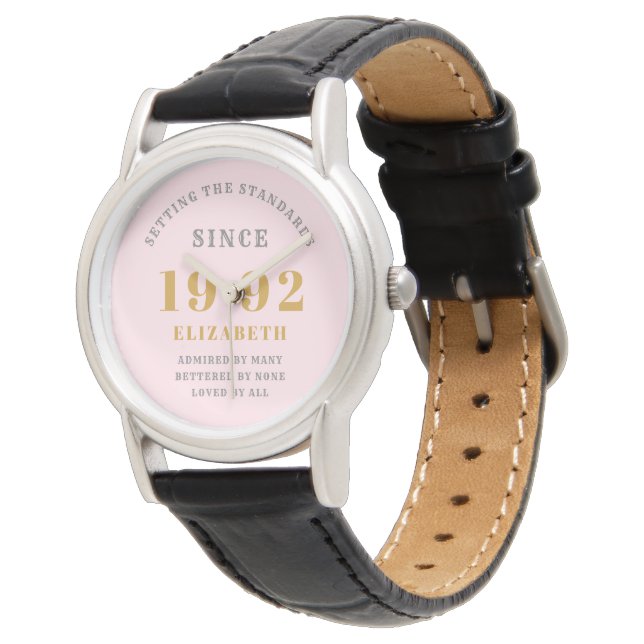 Montre 30e anniversaire 1992 Elégant rose Grey Chic pour  (Incliné)