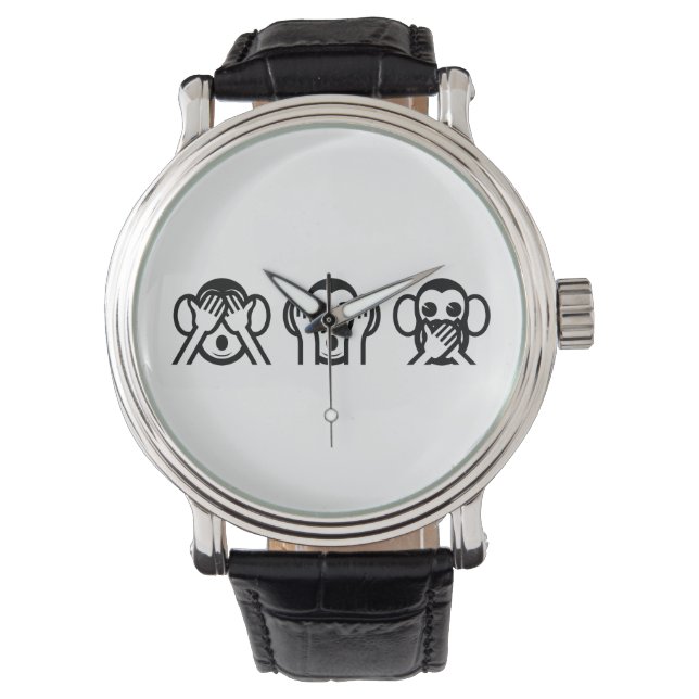 Montre 3 Singes Sages Emoji (devant)