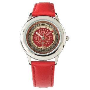 Montre [400] Boussole runique magique d'or de Vegvisir -