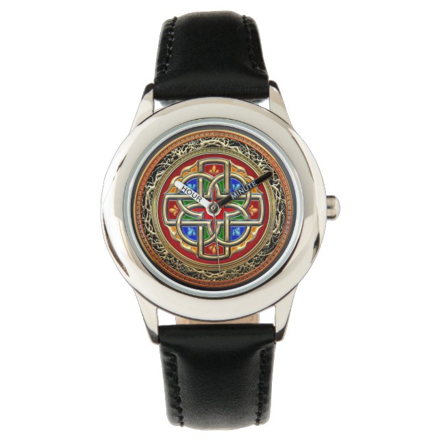 Montre [400] Croix celtique [Or+Émail] (devant)
