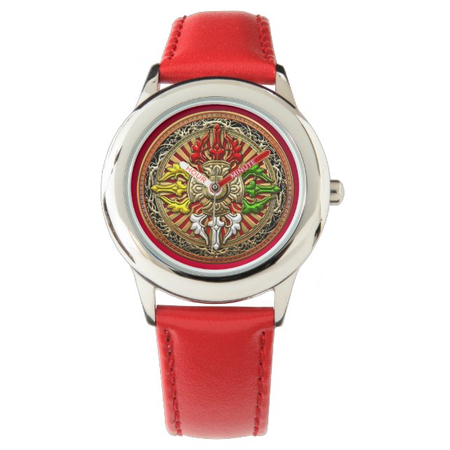 Montre [400] Tibétain Double Dorje Mandala (devant)