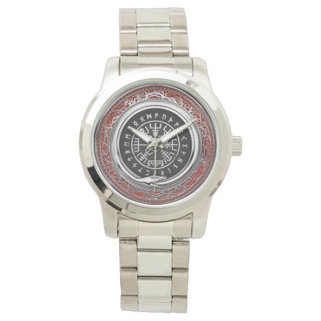 Montre [400] Vegvisir - Viking Silver Magic Runic Compass (devant)